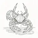 cancer aries capricorn water crab tattoo design idea