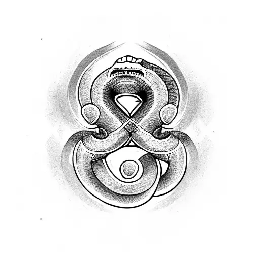 Karma with snake tattoo design idea