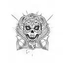 jiu-jitsu halloween tattoo design idea