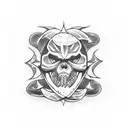 jiu-jitsu halloween tattoo design idea