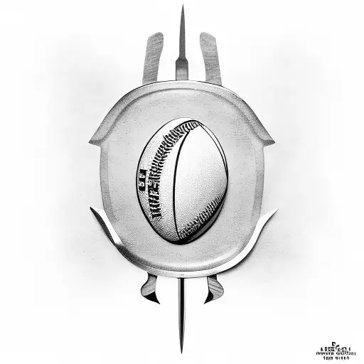 rugby football, music, chef knife, whistle tattoo design idea