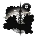 radio tower tattoo design idea