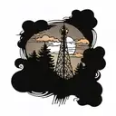 radio tower tattoo design idea