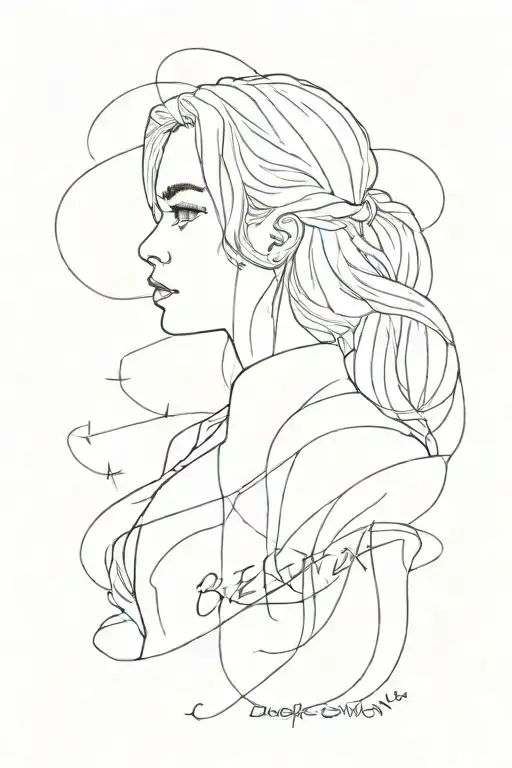 Inspered in the lyrics of The greatest by Billie Eilish tattoo design idea