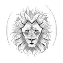 Angry Lion tattoo design idea