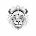 Angry Lion tattoo design idea