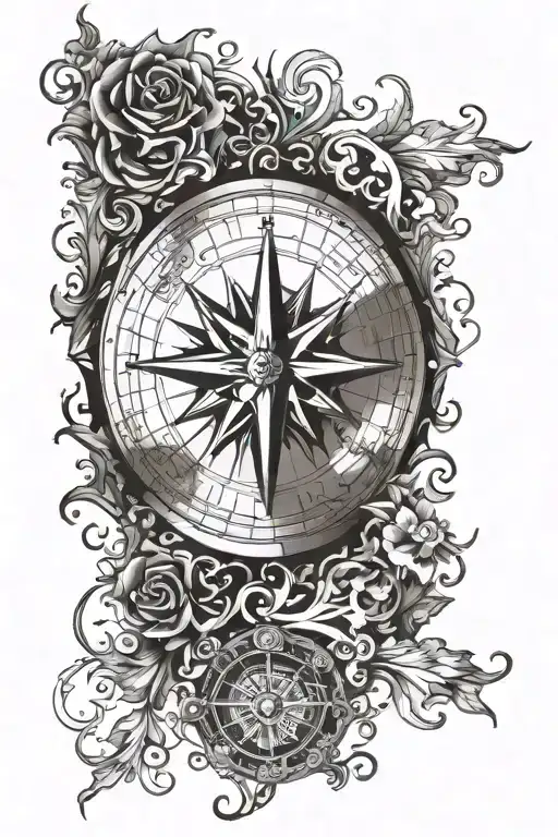 Compass - True North tattoo design idea