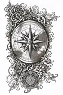 Compass - True North tattoo design idea