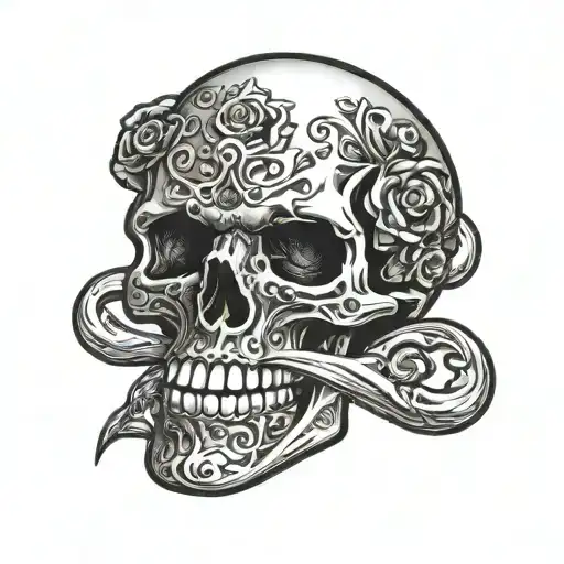 skull candy finger over mouth tattoo design tattoo design idea