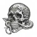 skull candy finger over mouth tattoo design tattoo design idea