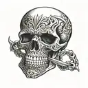 skull candy finger over mouth tattoo design tattoo design idea