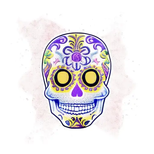 Los Angeles Lakers Sugar Skull with Kobe  tattoo design idea