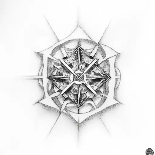 True north tattoo design idea