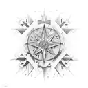 True north tattoo design idea