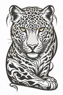 snow leopard tattoo design idea