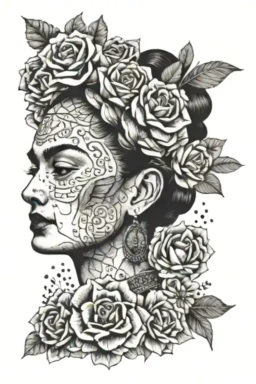 Frida Kahlo tattoo design idea