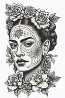 Frida Kahlo tattoo design idea