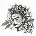 Frida Kahlo tattoo design idea