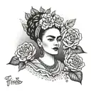 Frida Kahlo tattoo design idea