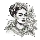 Frida Kahlo tattoo design idea