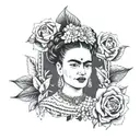 Frida Kahlo tattoo design idea