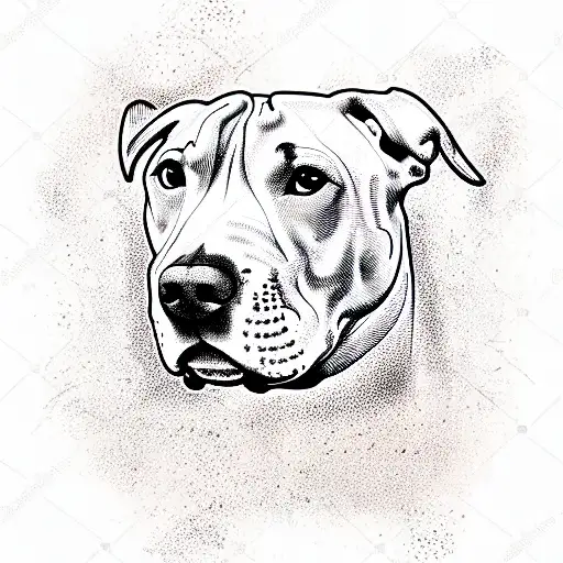 pit bull tattoo design idea