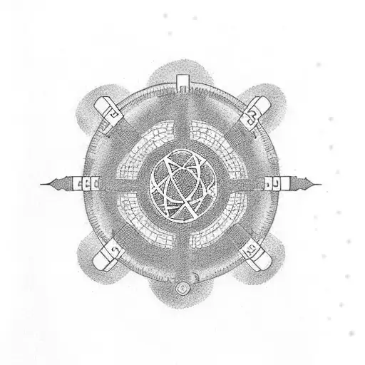 nuclear bomb DNA  tattoo design idea