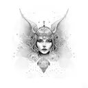 freya human goddess  tattoo design idea
