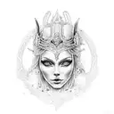 freya human goddess  tattoo design idea