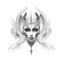 freya human goddess  tattoo design idea