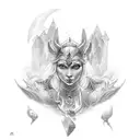 freya human goddess  tattoo design idea