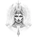 freya human goddess  tattoo design idea