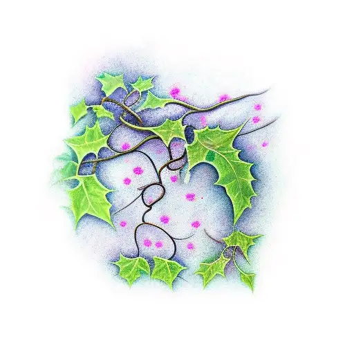 ivy vine tattoo design idea