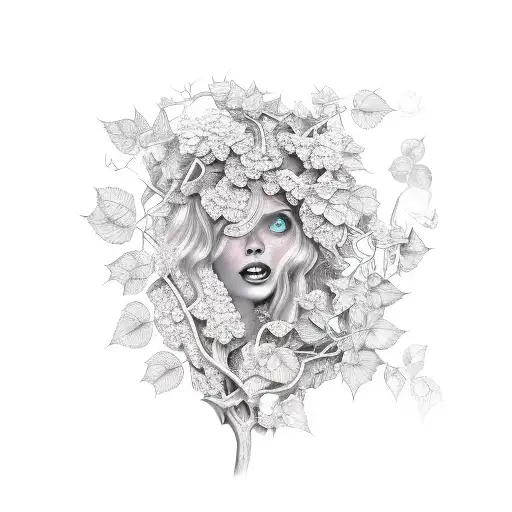 ivy vine tattoo design idea