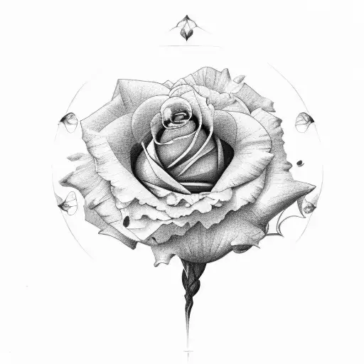 rose, carnation, daffodil, and marigold tattoo design idea