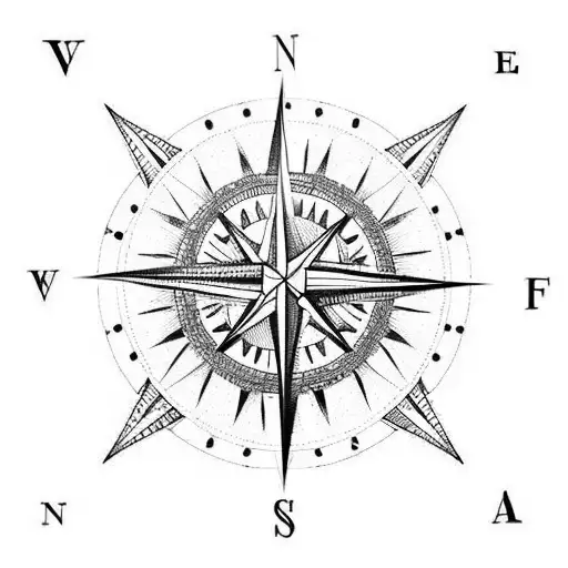 compass  tattoo design idea