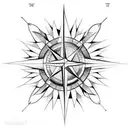 compass  tattoo design idea