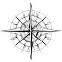 compass  tattoo design idea