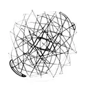 A minimalist representation of a bicycle wheel and music equalizer combined tattoo design idea