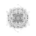 flower mandala tattoo design idea