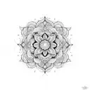 flower mandala tattoo design idea