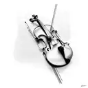 violin perspective tattoo design idea