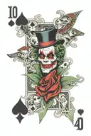 beat the odds with joker face and 4 ace playing cards tattoo design idea