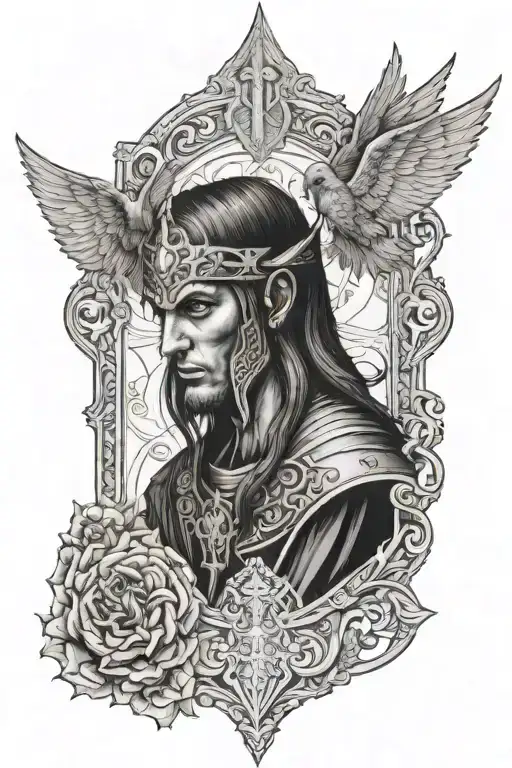 arcangel samael tattoo design idea