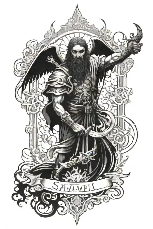 arcangel samael tattoo design idea
