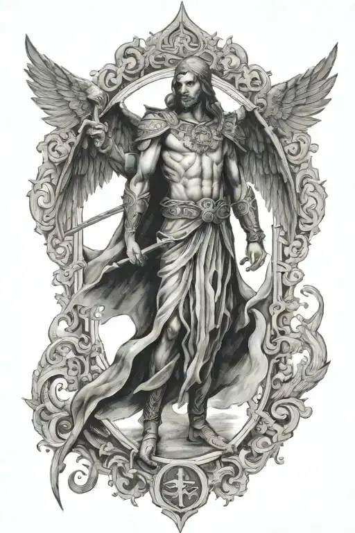 arcangel samael tattoo design idea