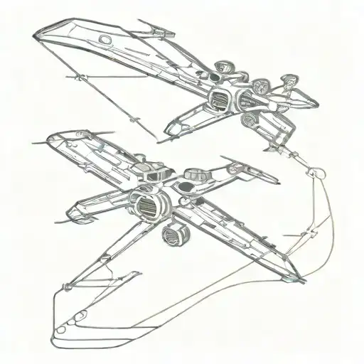 star wars x wing tattoo design idea