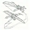 star wars x wing tattoo design idea