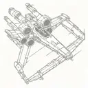 star wars x wing tattoo design idea