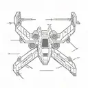 star wars x wing tattoo design idea